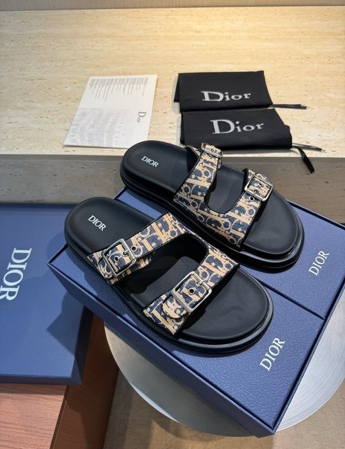 Christian Dior CD Aqua Sandals With CD Diamond Pattern