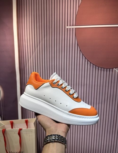 McQueen Top Quality Printed Leather Sneakers