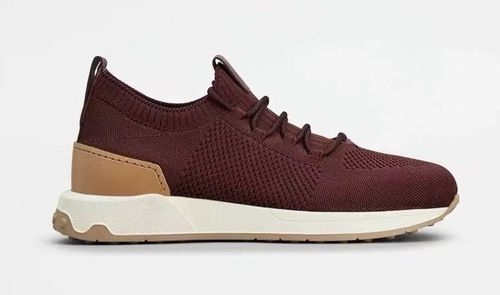 Tods Knit Fabric Casual Sneakers With Rubber Dots
