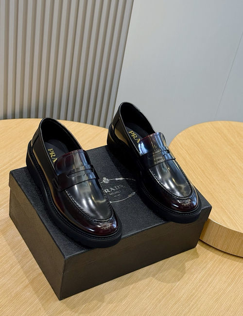 Prada Calfskin Leather Derby Shoes
