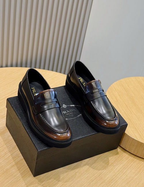 Prada Calfskin Leather Derby Shoes
