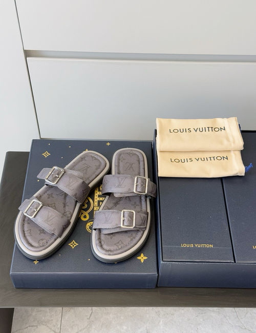 Louis Vuitton LV Waterfront Monogram Canvas Waterproof Slides