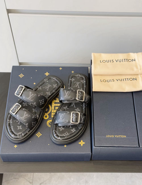 Louis Vuitton LV Waterfront Monogram Canvas Waterproof Slides