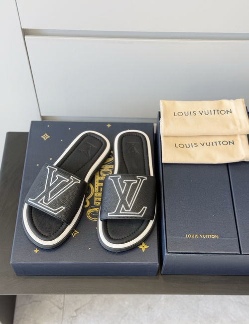Louis Vuitton LV Waterfront Monogram Canvas Waterproof Slides
