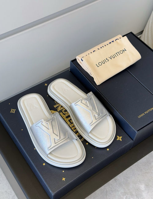 Louis Vuitton LV Waterfront Monogram Canvas Waterproof Slides