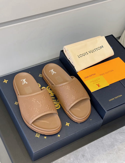 Louis Vuitton LV Oasis Slides With Monogram Pattern, Comfort Sole