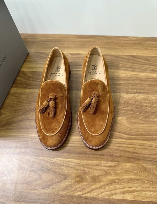 Brunello Cucinelli BC Suede Leather Penny Loafers