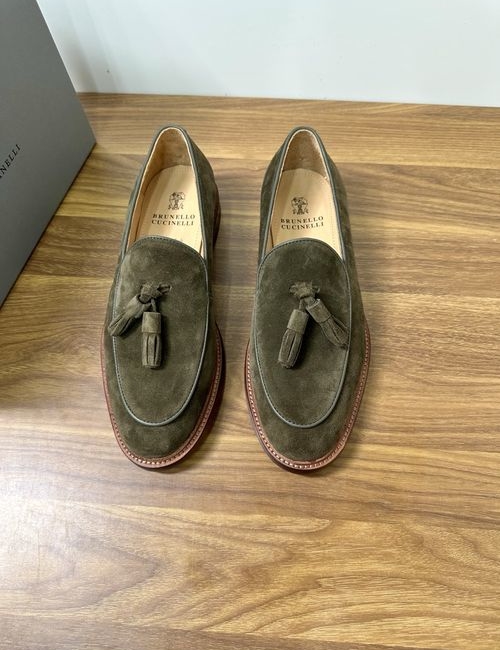 Brunello Cucinelli BC Suede Leather Penny Loafers