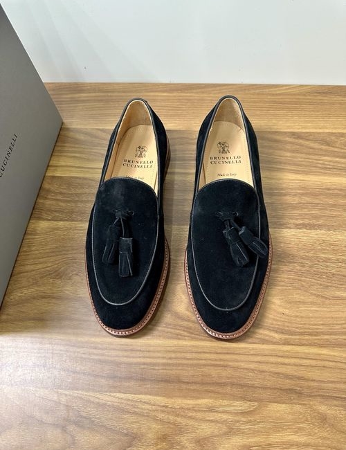 Brunello Cucinelli BC Suede Leather Penny Loafers