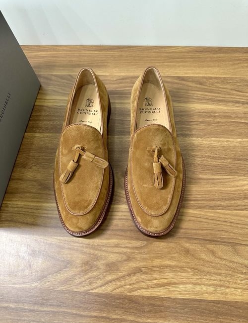 Brunello Cucinelli BC Suede Leather Penny Loafers