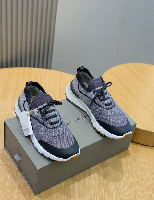 Brunello Cucinelli BC Knit Sneakers With PU Sole
