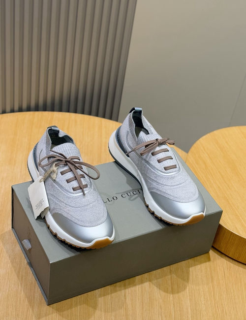 Brunello Cucinelli BC Knit Sneakers With PU Sole