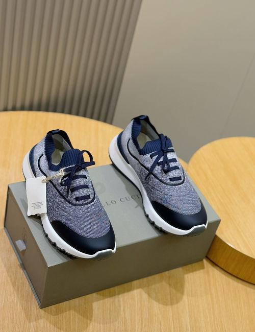 Brunello Cucinelli BC Knit Sneakers With PU Sole