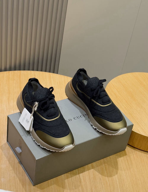 Brunello Cucinelli BC Knit Sneakers With PU Sole
