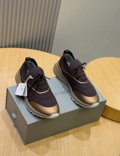 Brunello Cucinelli BC Knit Sneakers With PU Sole