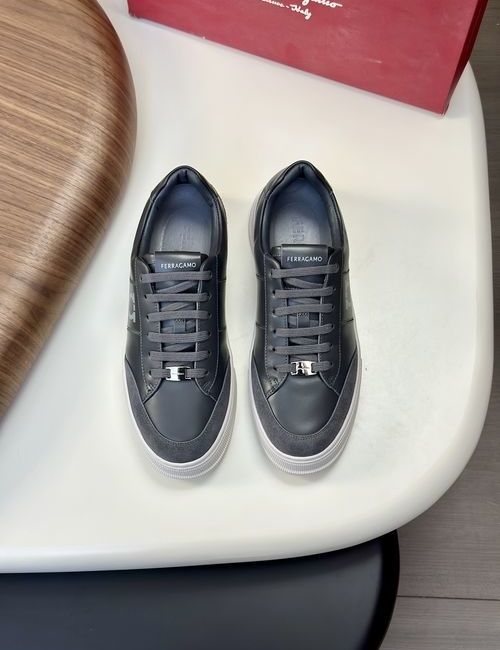 Ferragamo Leather Loafers With Non-slip Soles