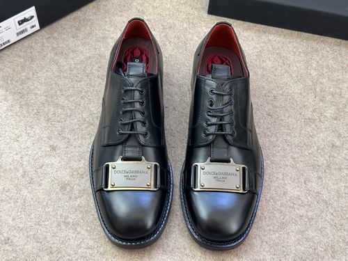 Dolce & Gabbana DG Lace-up Cowhide Casual Shoes