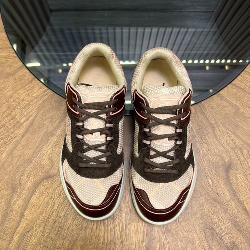 Burberry Neptune Check Knit Sneakers With Rubber Sole
