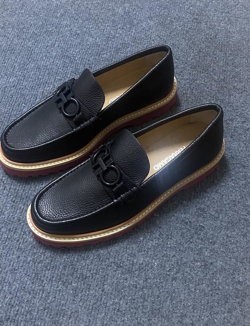 Ferragamo Cowhide Business Formal Leather Shoes