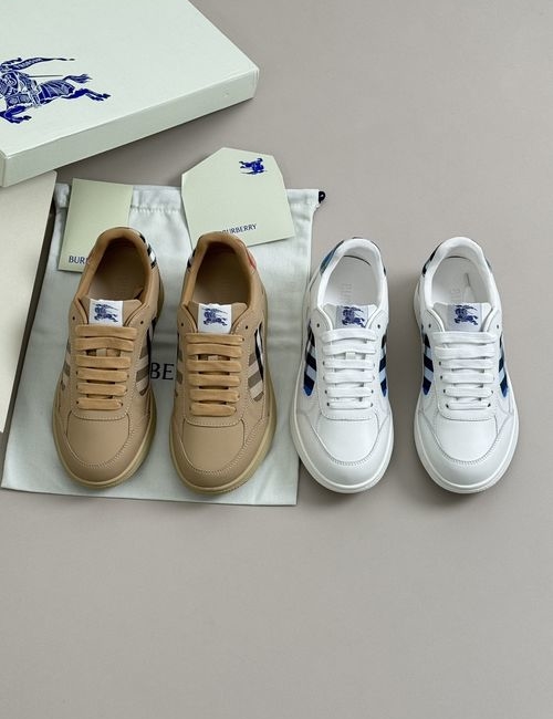 Burberry Terrace Plaid Calfskin Rubber Sneakers
