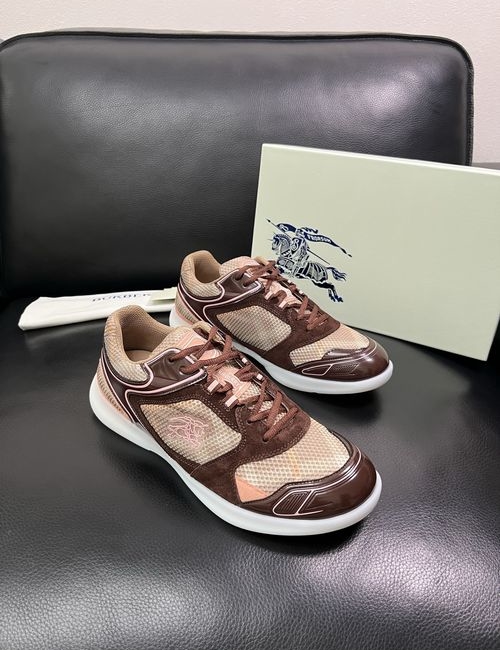 Burberry Stitched Leather Sneakers Comfortable Insole