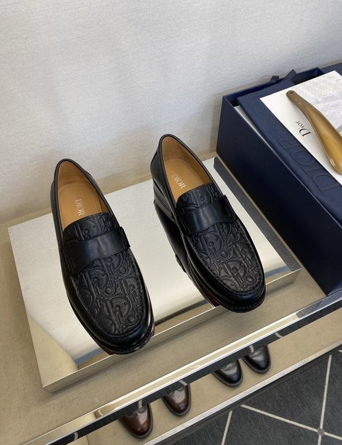 Christian Dior CD Leather Sole Formal Loafer Shoes