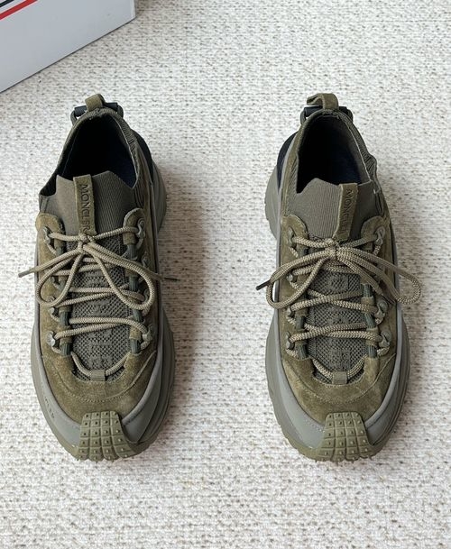 Moncler Suede Water-repellent Knit Sports Shoes