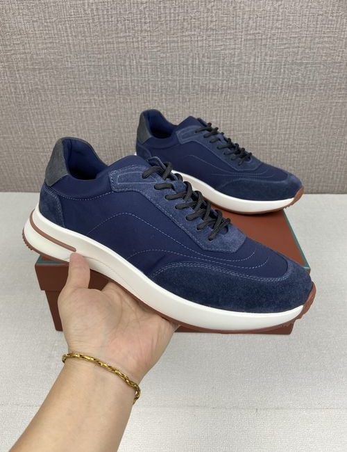 Loro Piana LP Suede Sneakers With Wind Fabric Lining