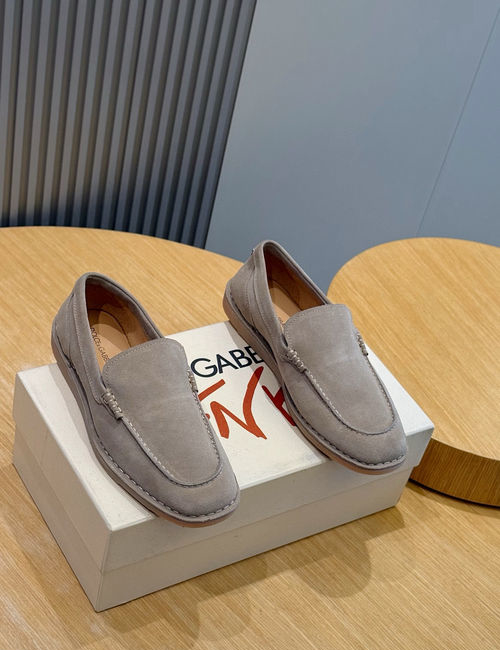 Dolce & Gabbana DG New Florio Suede Moccasins