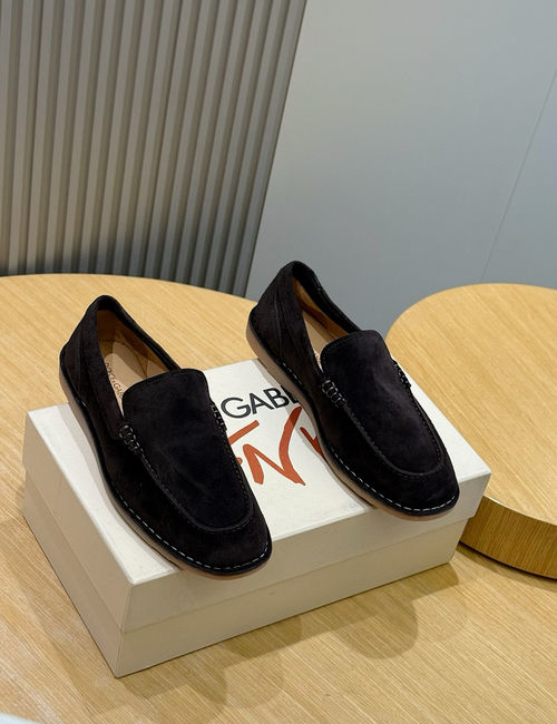 Dolce & Gabbana DG New Florio Suede Moccasins