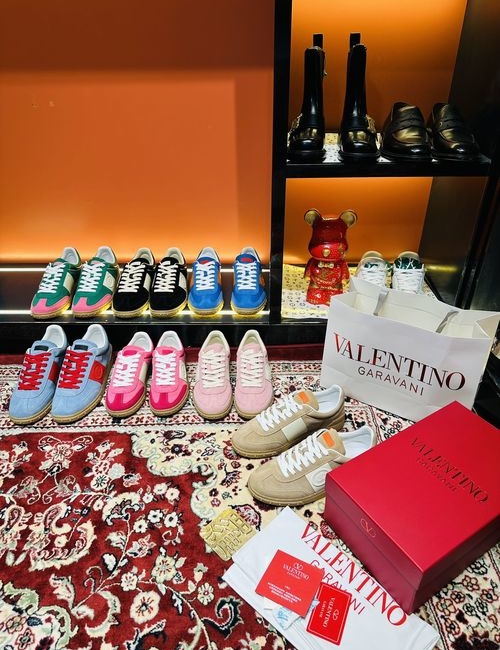 Valentino Nappa Leather Sheepskin Lined Sneakers