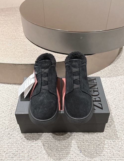 Zegna Triplestitch Cowhide Wool Lining Shoes