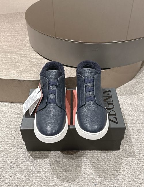 Zegna Triplestitch Cowhide Wool Lining Shoes