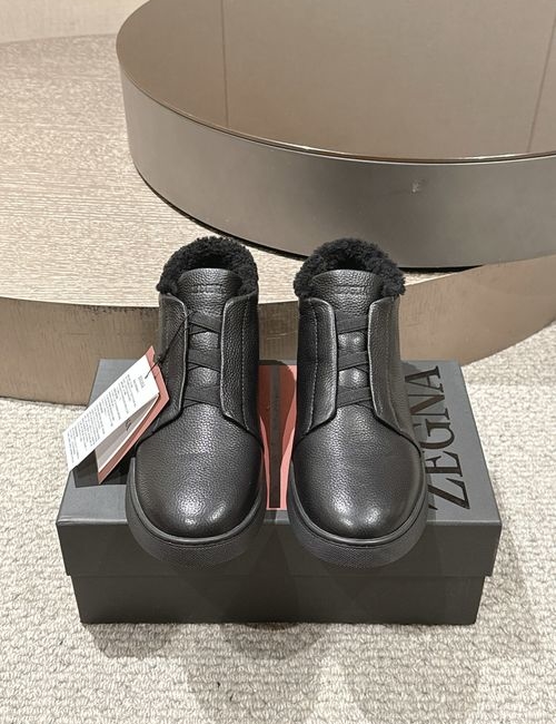 Zegna Triplestitch Cowhide Wool Lining Shoes