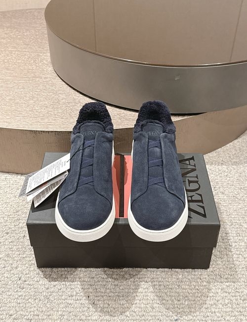 Zegna Triplestitch Cowhide Wool Lining Shoes