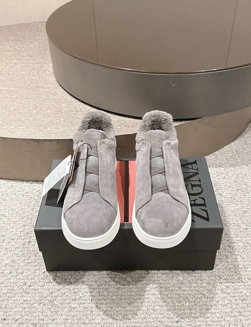 Zegna Triplestitch Cowhide Wool Lining Shoes