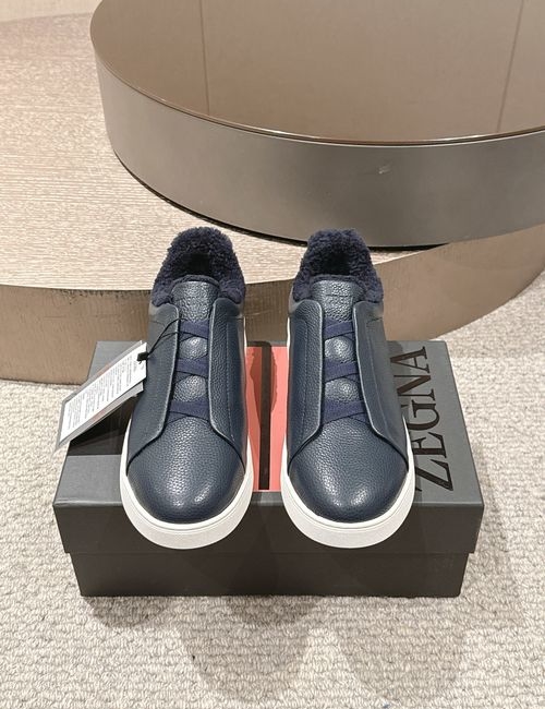 Zegna Triplestitch Cowhide Wool Lining Shoes