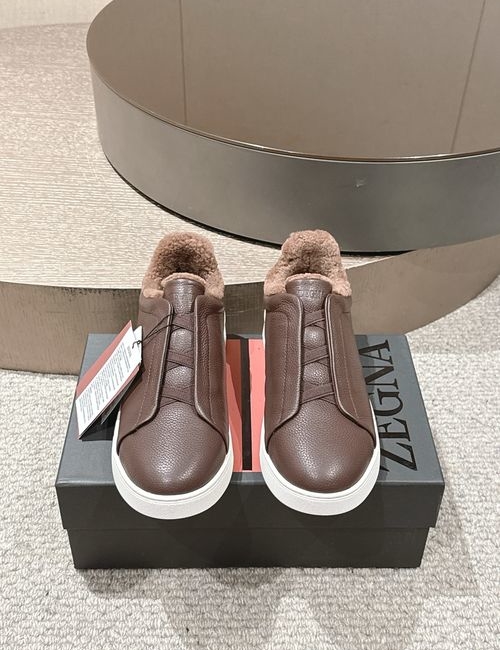Zegna Triplestitch Cowhide Wool Lining Shoes