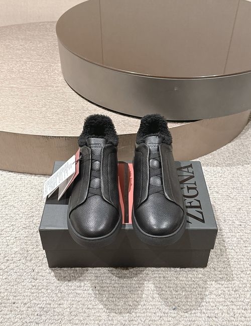 Zegna Triplestitch Cowhide Wool Lining Shoes
