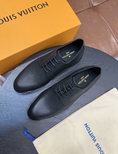 Louis Vuitton LV Premium Leather Shoes With Leather Sole