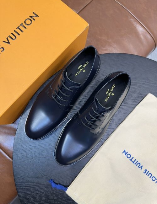Louis Vuitton LV Premium Leather Shoes With Leather Sole