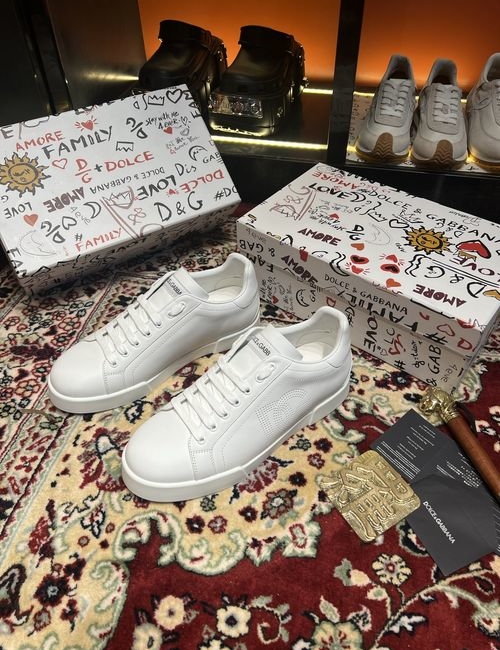 Dolce & Gabbana DG Luminous Low-top Leather Casual Sneakers
