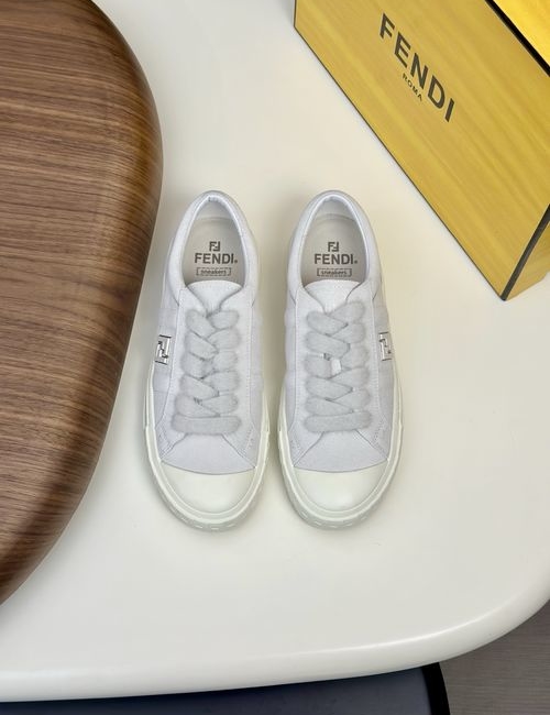 Fendi Match Lace-up Sneakers With Rubber Sole