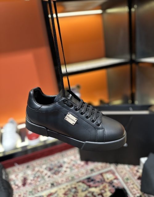 Dolce & Gabbana DG Luminous Low-top Leather Casual Sneakers