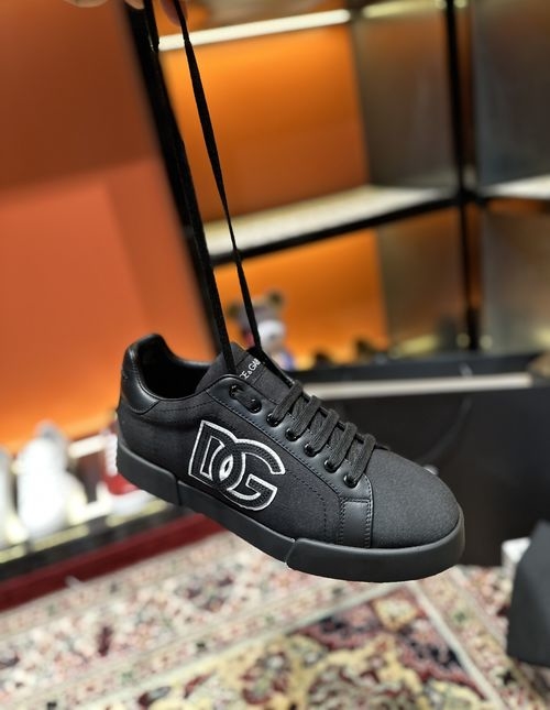 Dolce & Gabbana DG Luminous Low-top Leather Casual Sneakers