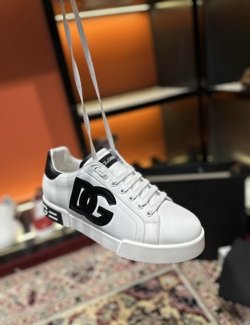 Dolce & Gabbana DG Luminous Low-top Leather Casual Sneakers