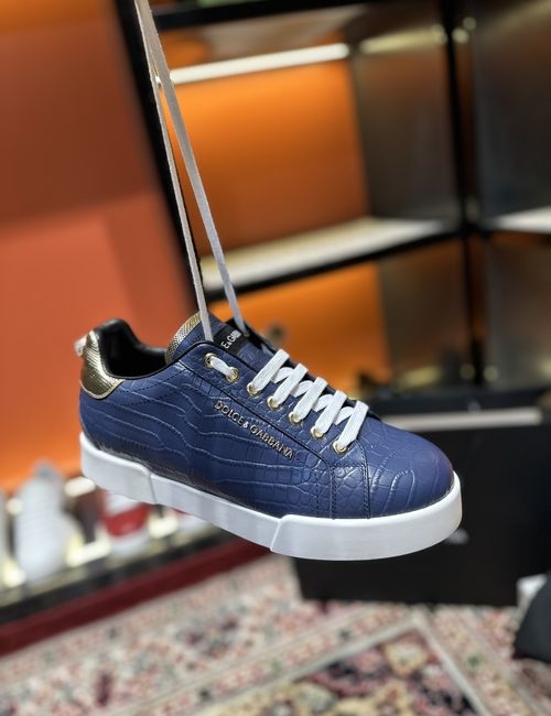 Dolce & Gabbana DG Luminous Low-top Leather Casual Sneakers