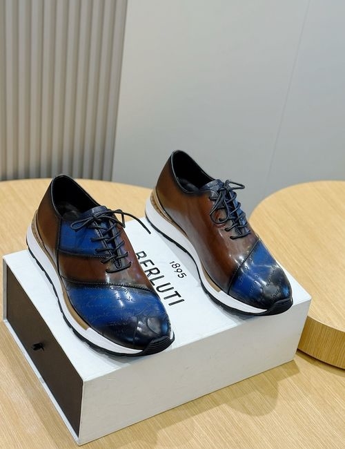 Berluti Fast Track Patina Leather Sneakers