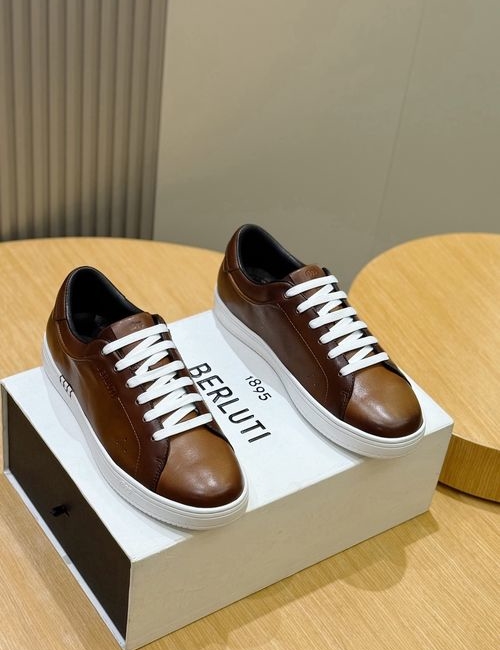 Berluti Fast Track Patina Leather Sneakers