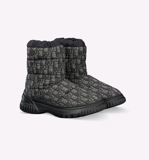 Christian Dior CD Frost Ankle Boots Suede Upper Shearling Lining Rubber Sole